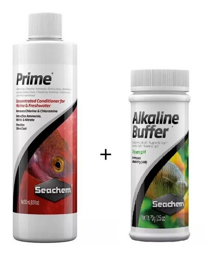 Kit Seachem Alkaline Buffer 70g + Prime 250ml
