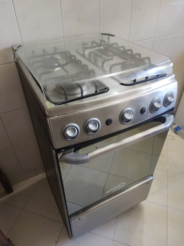 Estufa De Piso Con Horno Abba Masterchef 4pts Gris 