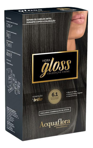 Coloração Hidra Gloss 6.1 Louro Escuro Acinzentado 177g