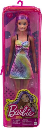 Barbie Fashionistas Muñeca Barbie Rubia Luces Moradas #190