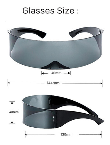 Gafas De Sol De Espejo Con Envoltura De Escudo De Una Pieza, Gafas De Sol De Espejo Con Envoltura De Escudo De Una Pieza,