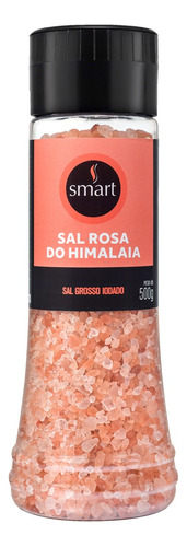 Sal rosa do himalaia grosso com moedor Smart Sal em frasco sem glúten 500 g 