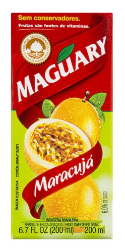 Suco De Maracujá Maguary Sem Glúten Caixinha 200ml