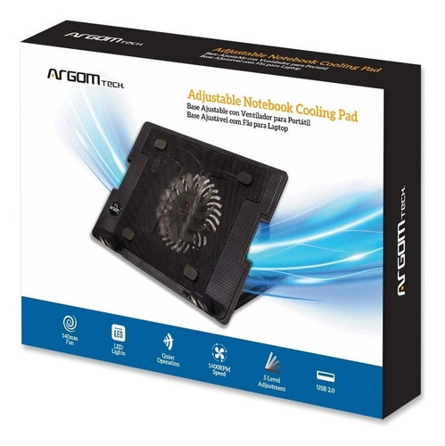 Argom Cooler 17 Hub 2 Pprt Usb Laptop 1400rpm Arg-cf-1594