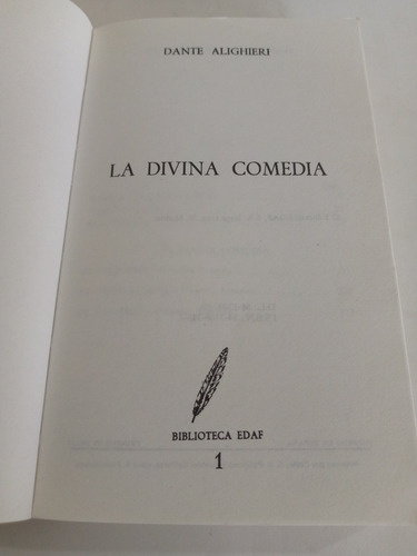 La Divina Comedia: Traducción Del Conde De Cheste (Usado)