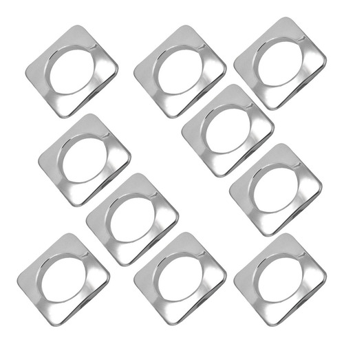 Imagem 6 de 6 de Argolas Para Cortinas Quadrado Ilhós Cromado Dois Lados