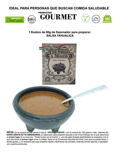 Salsa Chile Yahualica Deshidratada Polvo 60g 100% Natural