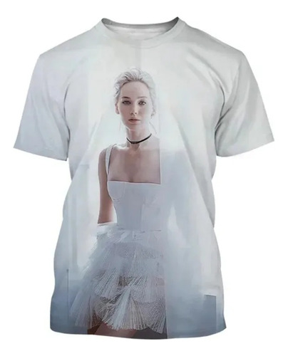 Camiseta Informal Con Estampado 3d De Jennifer Lawrence