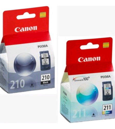 Cartuchos Kit X2 Canon 210xl Negro + 211xl Color Originales