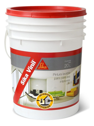 Pintura Interior Super Lavable Sika Vinil Presentación 20 Lt