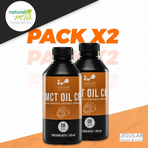 Pack X 2 - Mct Oil - Leguilab - 100% Puro - C8 - Keto Vegan