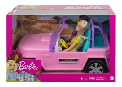 Jeep C/muñecas Barbie Gvk02