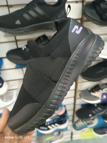Zapatos Skechers Negro Sin Trenzas, Juvenil