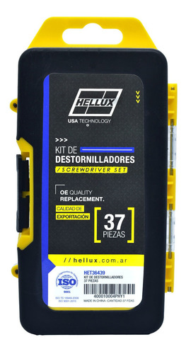 Kit Destornillador Puntas Hellux Het36439