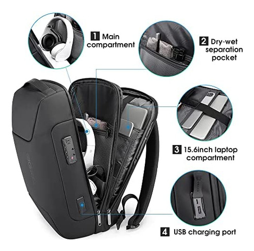 Bange Mochila Antirrobo Para Computadora Portátil De Negocio