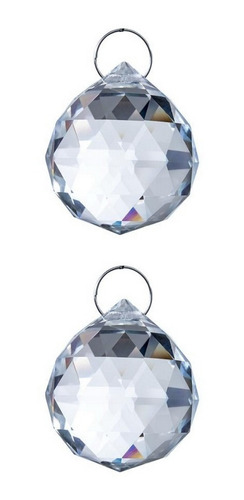 Esfera Cristal Facetada 2 Cm. Decoración. Feng Shui X 6 Unid