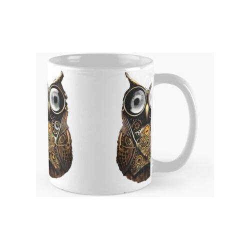 Taza Búho Steampunk En Un Chaleco Calidad Premium