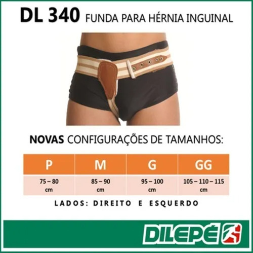 Imagem 3 de 3 de Cinta Funda Para Hérnia Inguinal - Lado Esquerdo