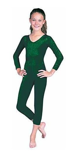 Bebe - Rg Costumes - Unitard Verde Terciopelo S Para Niña