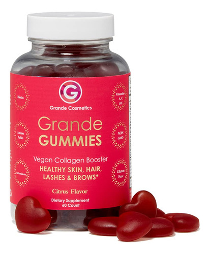 Grande Cosmetics Grandegummies - Refuerzo De Colágeno Vegano Para Cabello Y Piel Saludables