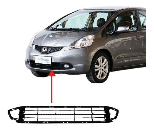 Rejilla Grilla Central Paragolpe Honda Fit 2009 2010 2011