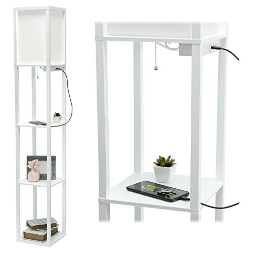 Lf1037-wht Estante Organizador De Almacenamiento 2 Puer...