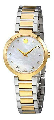 Movado Modern Classic Cuarzo Movimiento Madre De Pearl Dial 