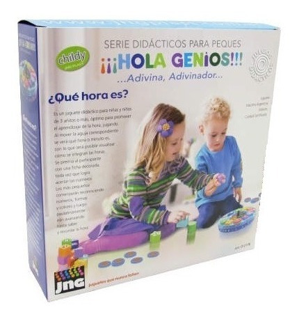 Imagen 1 de 3 de Hola Genios ¿que Hora Es? - Juego Didactico Jng Original