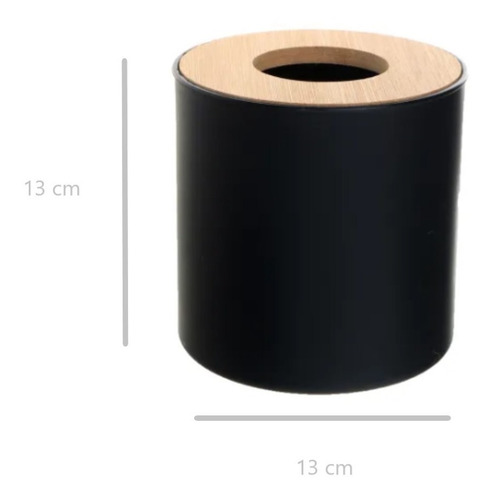 Imagen 3 de 7 de Caja Porta Pañuelos Descartables Circular Con Tapa
