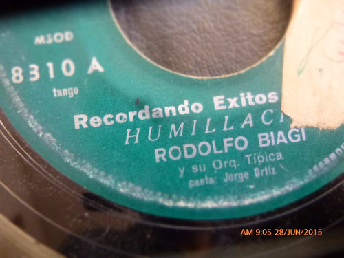 Vinilo Single De Rodolfo Biagi - Estas Llorando ( N102