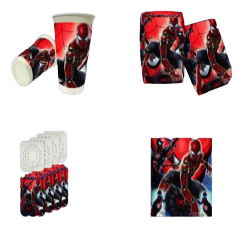 Kit Fiesta Decoración Spiderman, Hombre Araña X12