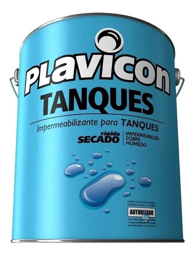 Pintura Impermeabilizante Tanques De Agua Plavicon 1 Litro