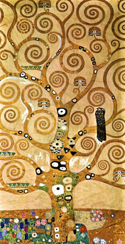 Lienzo Tela Arte Canvas Klimt Arbol De La Vida 90 X 46