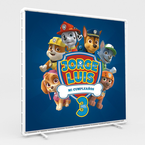 Lona 1 X 1 Metros Personalizada Fiesta Cumpleaños Personajes Paw Patrol