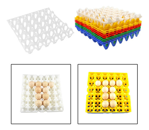 For - 20x 30 Bandejas De Plástico Para Huevos Que Almacenan