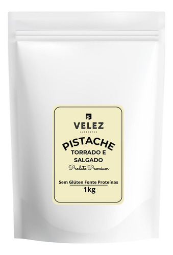 Pistache Torrado E Salgado Com Casca Velez 1kg Premium