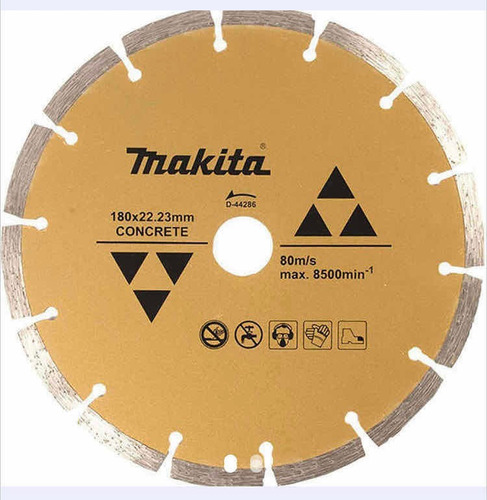 03!! Disco Diamantado Seg. Concreto 180mm 7'' Makita D44286