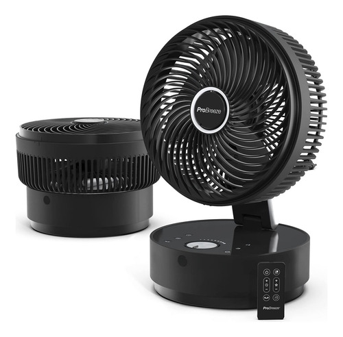 Ventilador De Escritorio Pro Breeze 4 Modos 8 PuLG Negro