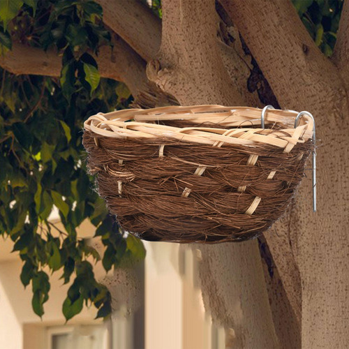 Nido De Pájaro Tejido De Bambú, Cabaña Colgante, Regalo
