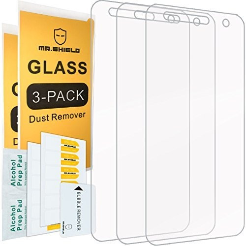 Mr.shield 3-pack Para LG Lte Fiesta Templado Cristal De La P