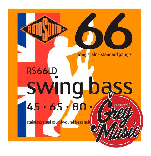 Encordado Rotosound Rs66ld Swing Bass Para Bajo 045-105