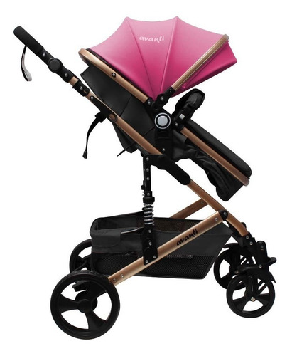 Imagen 4 de 5 de Cochecito de paseo Avanti Smile rosa con chasis color bronce