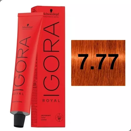 Tinta De Cabelo Igora Tons Cobre 8.77 9.7 7.77 6.77 + Ox 30v