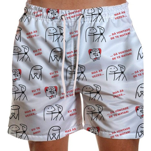  Short Masculino Moda Praia Leve De Secagem Rápida Florks