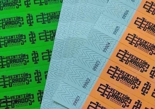 Imagen 9 de 9 de Pulseras Tyvek Deluxe Neon