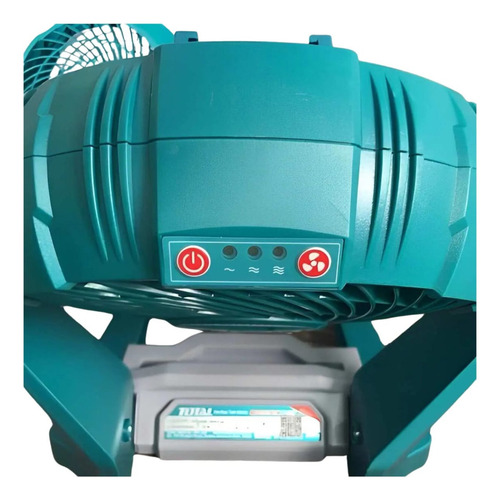 Ventilador Inalambrico Portatil 18cm Oficina Camping Cantidad De Aspas 3 Estructura Turquesa Aspas Gris Diámetro 7 Material De Las Aspas Plástico