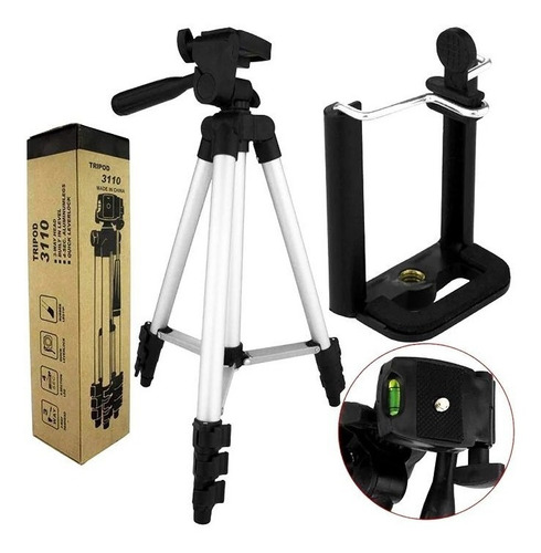 Imagen 7 de 8 de Trípode Para Celular Cámara Gopro 3110 Hasta 102cm Aluminio