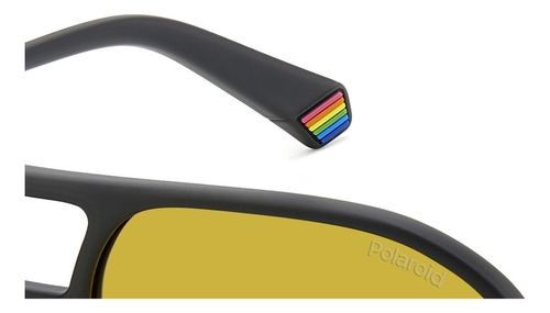 Lentes Polaroid Pld6217/s Polarizado Tipo Piloto Lente Yellow Varilla 003 Matt Black Armazón 003 Matt Black