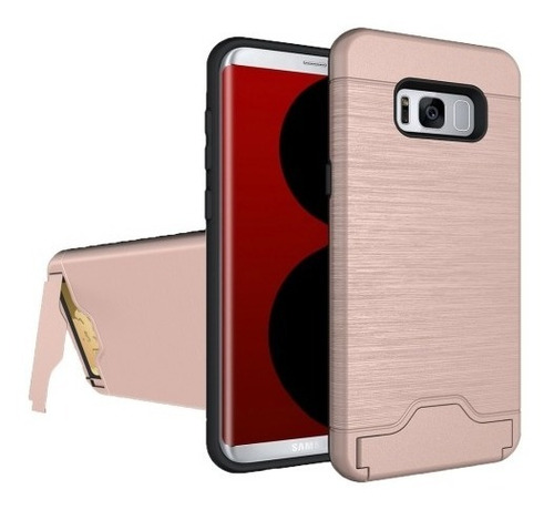 Funda Back Cover Tpu+pc Porta Tarjeta Para Galaxy S8+ Plus