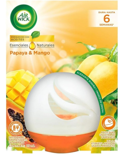 Aromatizante Air Wick® Decosphere® Aroma Papaya Y Mango 75ml